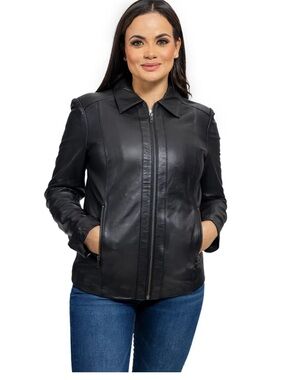 Whet Blu Women's Patricia Leather Jacket — Black